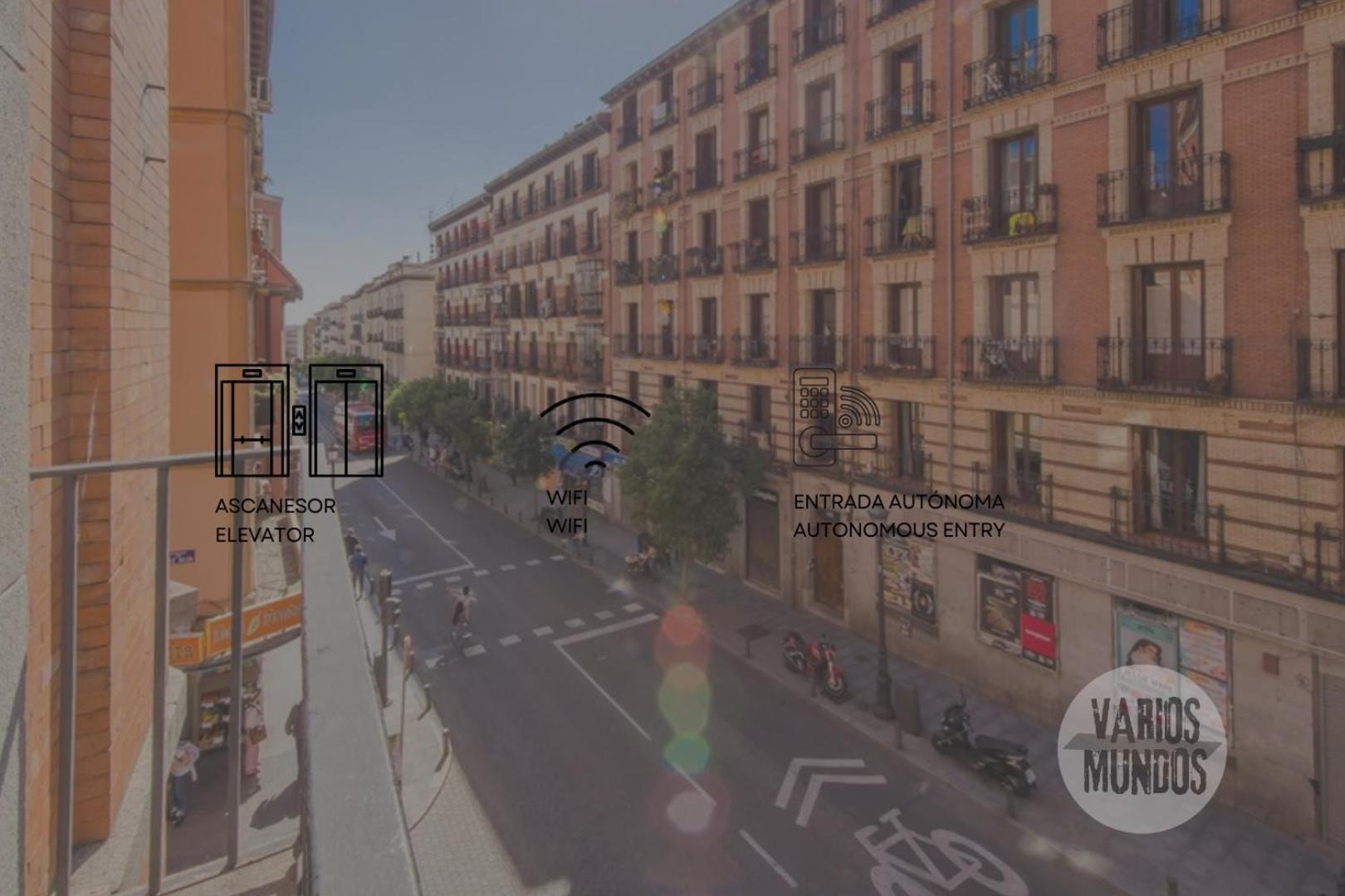 New Apt Para 7Pax En El Corazon De Madrid-Centro Luaran gambar