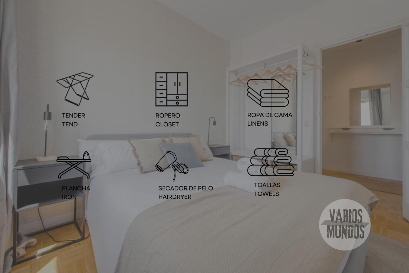 New Apt Para 7Pax En El Corazon De Madrid-Centro Luaran gambar